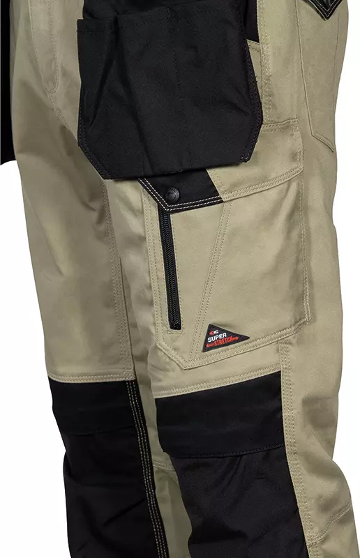 Cofra V568-0-00, Kudus Arbeitshose Beige/Schwarz, image 4, gallery thumbnail