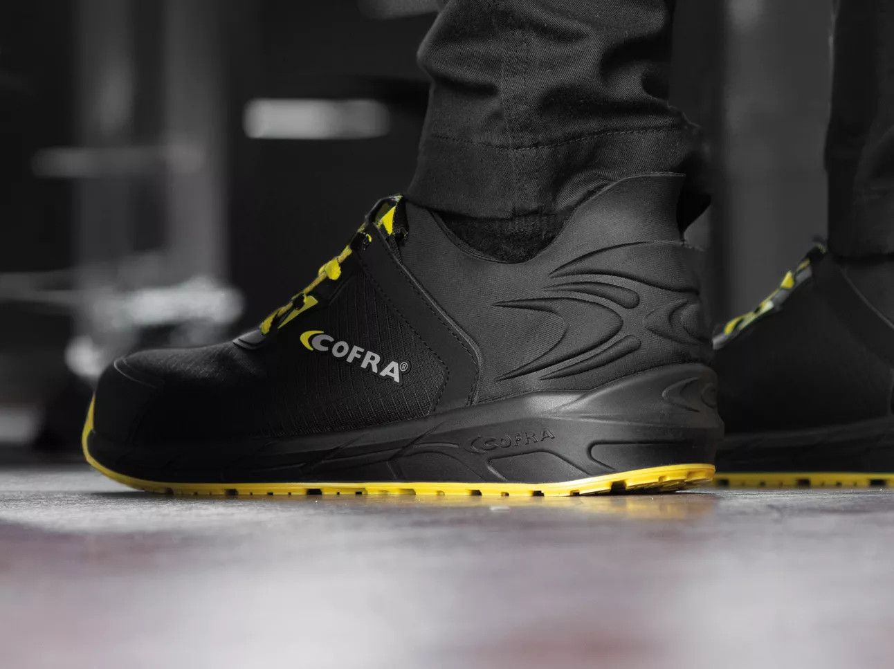 Cofra PE320-000, Sprint S1PS Safety Shoes, Black/Yellow, image 4