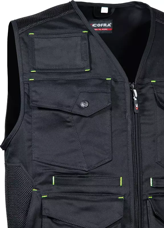 Cofra V616-0-05, Kunir Vest Black/Black, image 4, gallery thumbnail