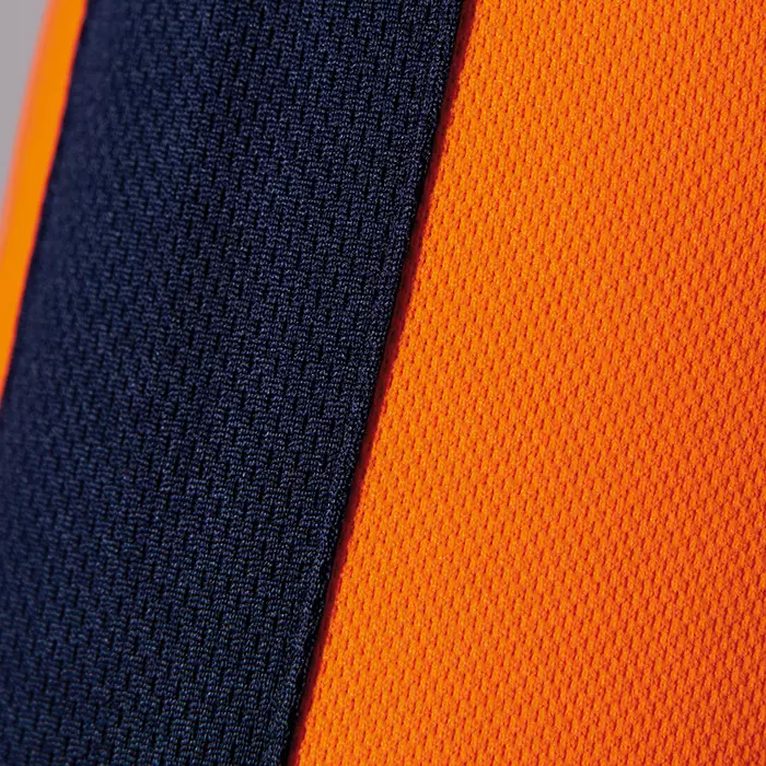 Cofra V658-0-02, Eldoret Long Sleeve Shirt Fluorescent Orange/Navy, image 2, gallery thumbnail