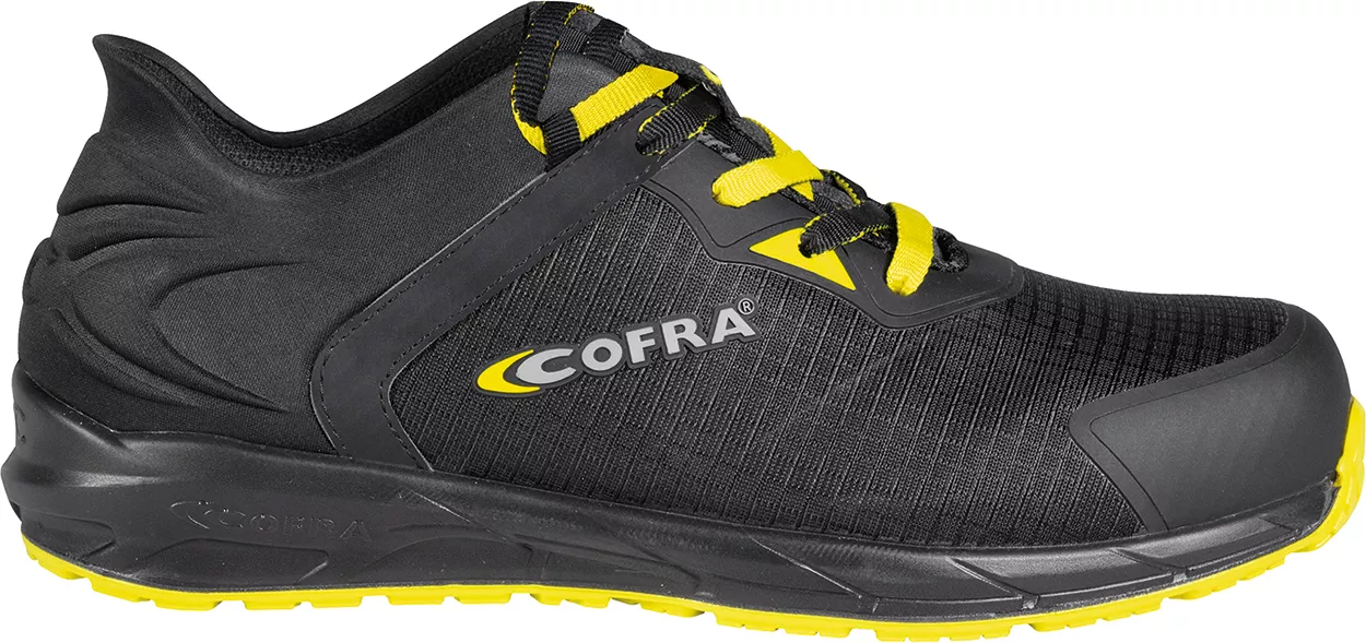 Cofra PE320-000, Sprint S1PS Safety Shoes, Black/Yellow