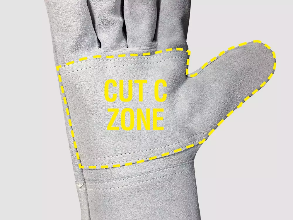 Cofra G129-DD00, Heat-Resistant Reinforced Work Gloves, White, image 3