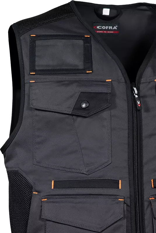 Cofra V616-0-04, Kunir Vest Anthracite/Black, image 3, gallery thumbnail
