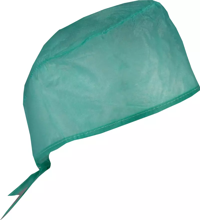 Cofra V665-0-K8, Haircloak Surgical Cap Green, image 1, gallery thumbnail