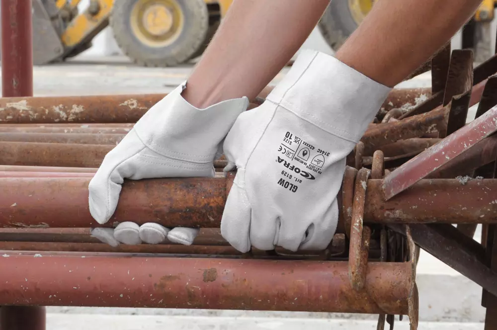 Cofra G129-DD00, Heat-Resistant Reinforced Work Gloves, White, image 2