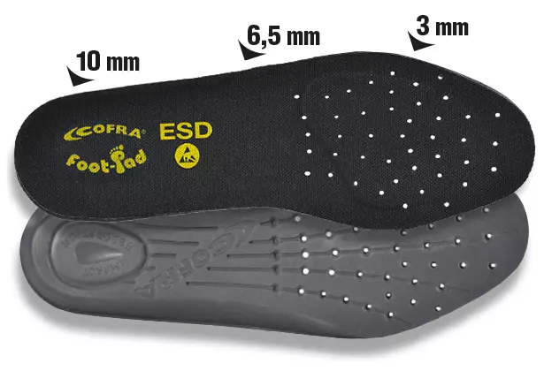 Cofra SO-EFP-00, ESD Footbed, Black, image 1