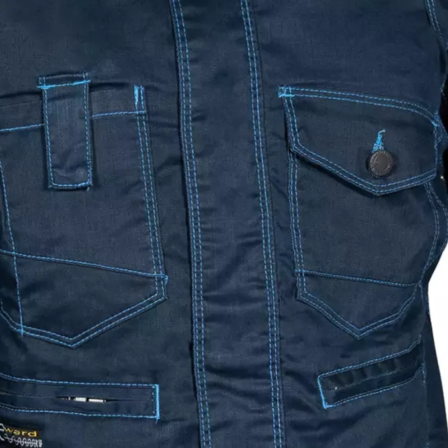 **Multiple Pockets** offer convenient and organized storage for tools and personal items.