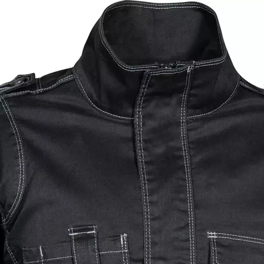 **Stand-Up Collar** provides added protection against wind while maintaining a professional look.