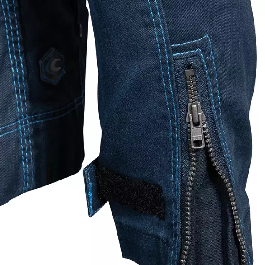 **Adjustable Velcro and Zip Cuffs** allow a secure, customizable fit for improved comfort and protection.