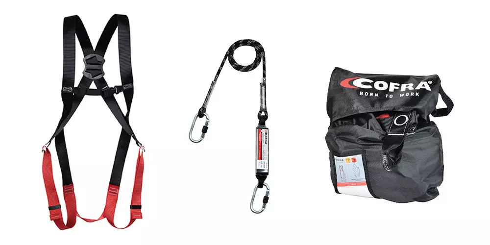 Cofra A090-1113, Fall Protection Kit, M-XXL, Black/Red, image 1
