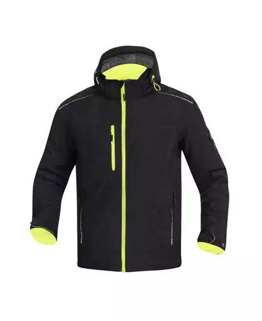 Ardon Safety H9141-4XL, Vision Winter Softshell Jacket For Men Black And Yellow 4XL