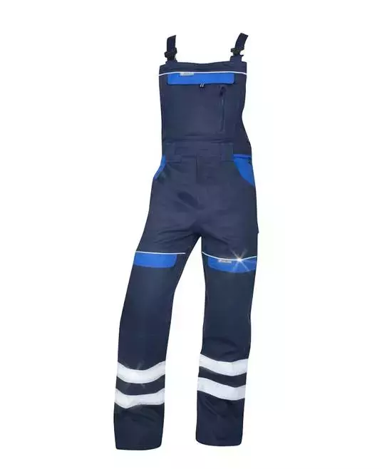 Ardon Safety H8932, Cool Trend Blue Dungarees with Reflective Stripes, image 1, gallery thumbnail