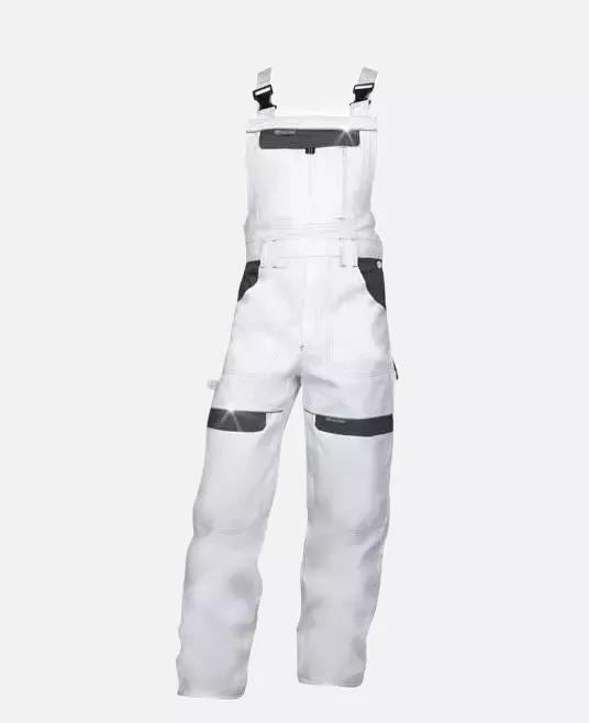 Ardon Safety H8802, Cool Trend Latzhose Weiß und Grau, image 1