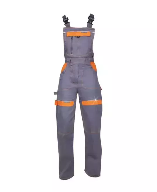 Ardon Safety H8132, Cool Trend Damen Latzhose Grau und Orange, image 1