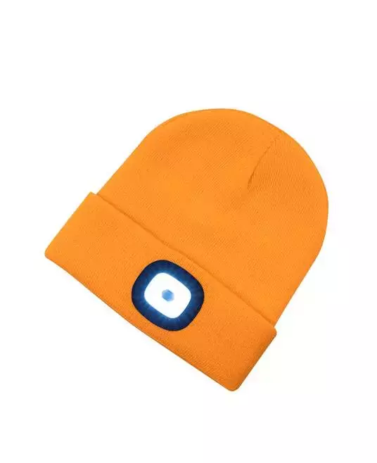 Ardon Safety H6072, Boast Winter Hat with Led Flashlight Orange Hivis