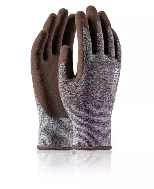 Ardon Safety A8082, Nature Touch Coated Gloves resale packaging Brown, image 1