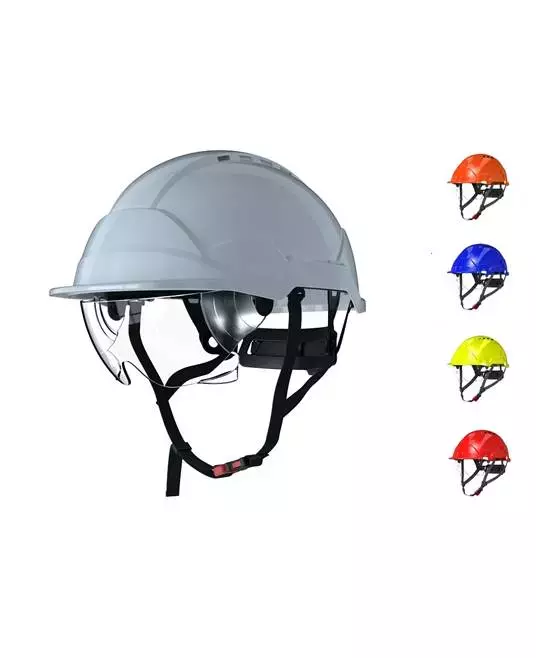 Ardon Safety D1076, PAB WH1-0 Kypärä, jossa on integroidut lasit, image 1, gallery thumbnail