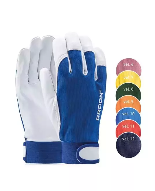 Ardon Safety A1073-08, Hobby Leather Reinforced Gloves resale packaging, Size 8, image 1