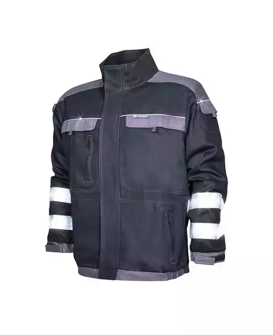 Ardon Safety H8936, Cool Trend Arbeitsjacke mit Reflexstreifen Schwarz und Grau, image 1