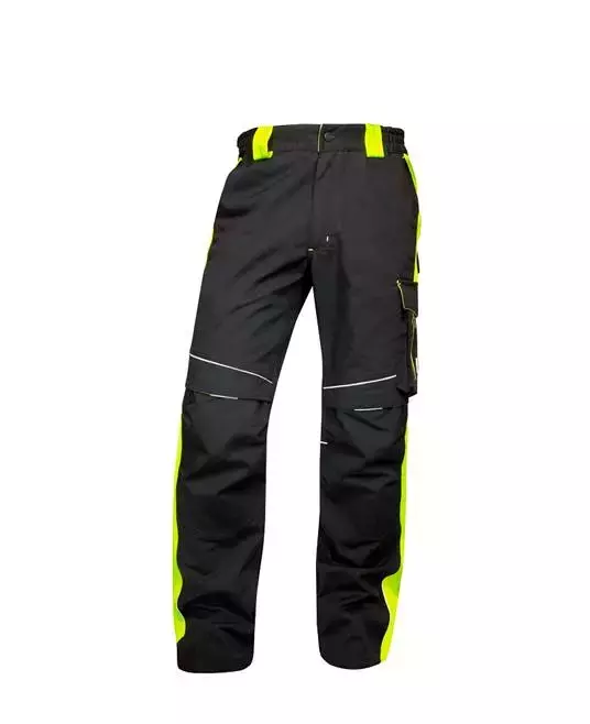 Ardon Safety H6401, Neon Waist Pants Black And Yellow, image 1
