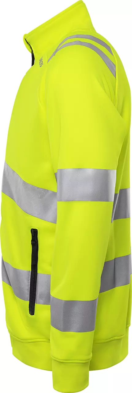 Fristads 301024-130, High Vis Sweatjacket Class 3 7863 GPSW, image 3, gallery thumbnail