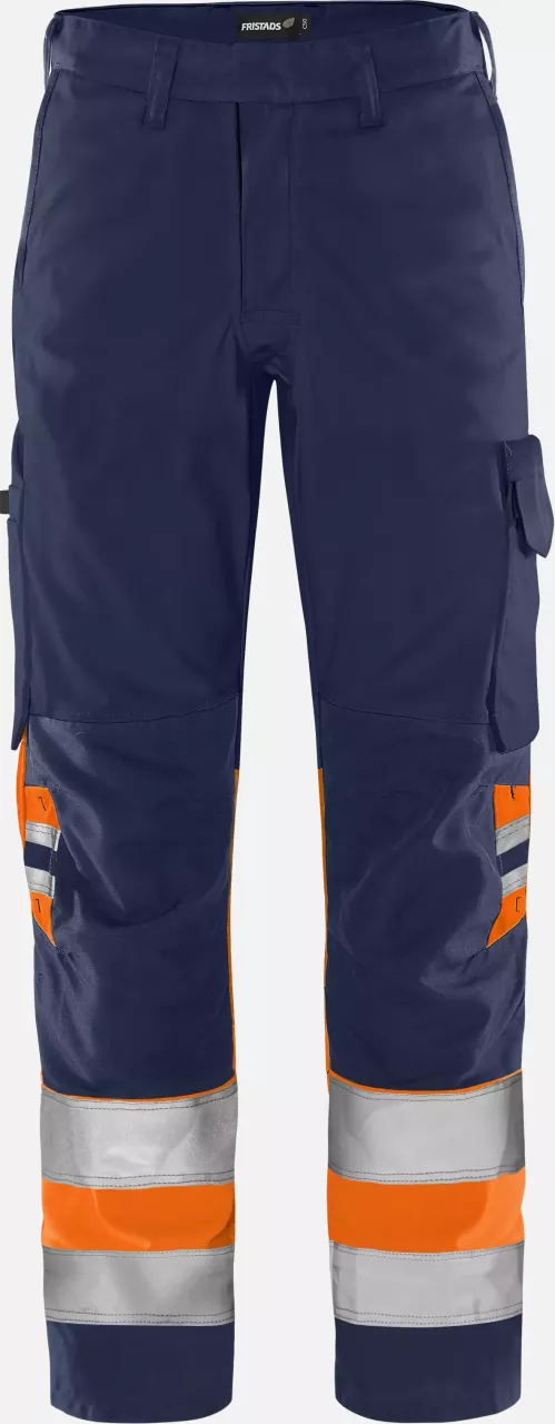 Fristads 134238-271, Green High Vis Trousers Class 1 2649 GPLU, image 1, gallery thumbnail