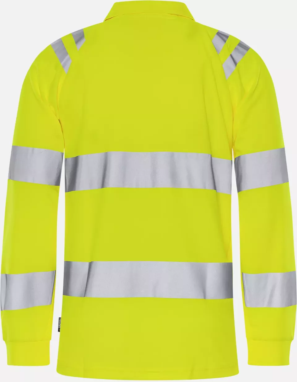 Fristads 301260-130, High Vis Long Sleeve Polo Shirt Class 3 7864 GPST, image 2, gallery thumbnail