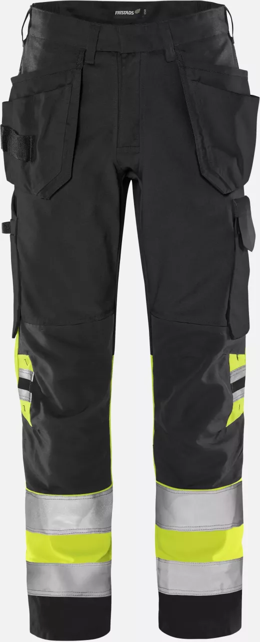 Fristads 131975-196, Green High Vis Craftsman Trousers Class 1 2640 GPLU, image 1, gallery thumbnail