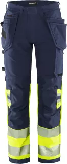Fristads 134187-171, Green High Vis Craftsman Stretch Trousers Class 1 2643 GSTP