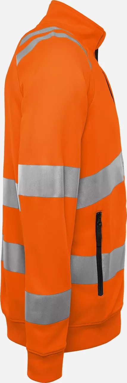 Fristads 301024-230, High Vis Sweat Jacket Class 3 7863 GPSW, image 4, gallery thumbnail