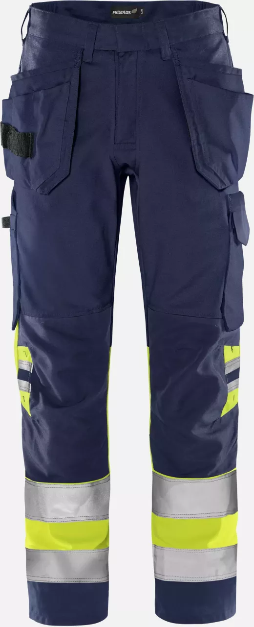 Fristads 131975-171, Green High Vis Craftsman Trousers Class 1 2640 GPLU, image 1, gallery thumbnail