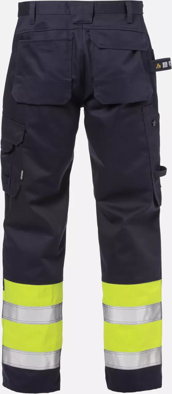 Fristads 125941-171, Flame High Vis Craftsman Trousers Class 1 2586 FLAM, image 2, gallery thumbnail