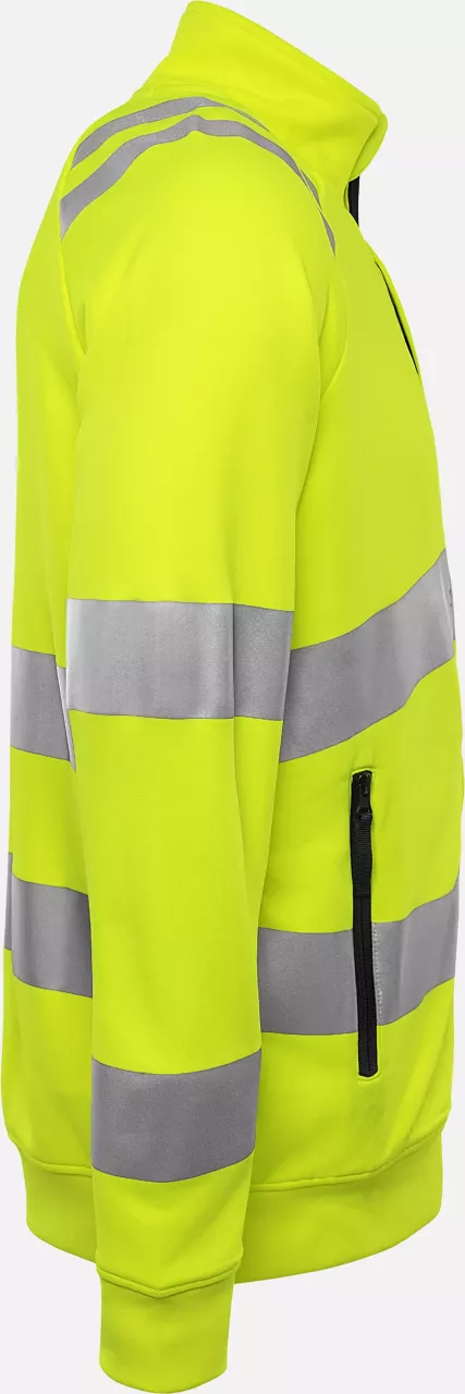 Fristads 301024-130, High Vis Sweat Jacket Class 3 7863 GPSW, image 4, gallery thumbnail
