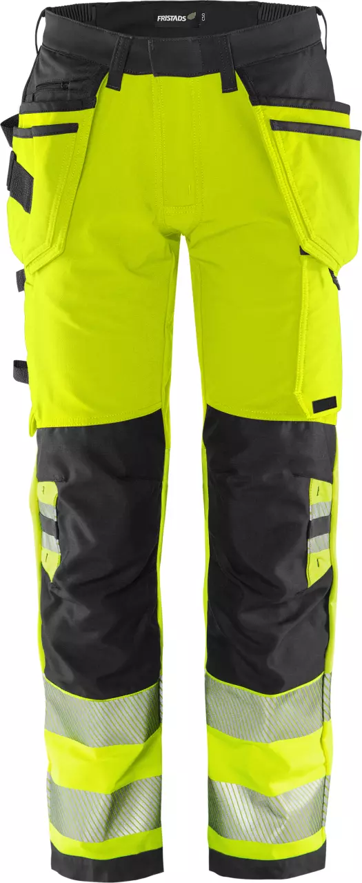 Fristads 134188-196, Green High Vis Craftsman Stretch Trousers Class 2 2644 GSTP