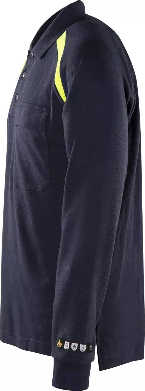 Fristads 100472-540, Flamestat Poloshirt Langarm 784 PFLA, image 3, gallery thumbnail