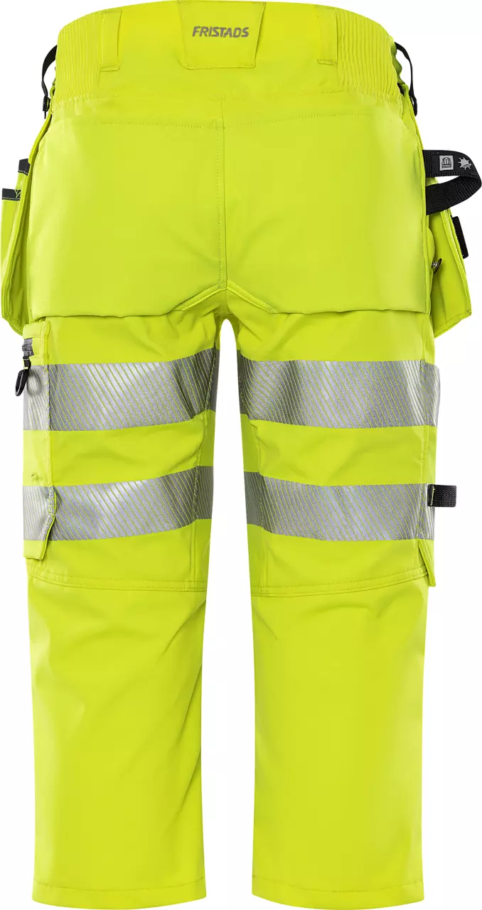 Fristads 301056-196, High Vis Stretch 3/4 Pants Class 2 2666 GSTP, image 2, gallery thumbnail