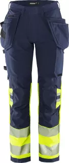 Fristads 134237-171, Green High Vis Craftsman Stretch Trousers Ladies Class 1 2663 GSTP