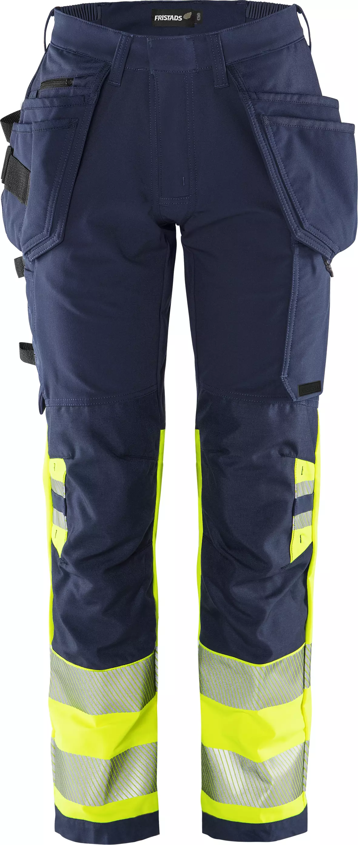 Fristads 134237-171, Green High Vis Craftsman Stretch Trousers Ladies Class 1 2663 GSTP