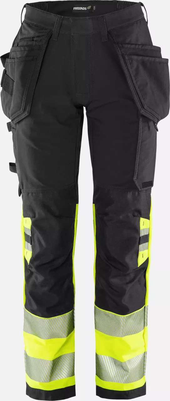Fristads 134237-196, Green High Vis Handwerker Stretchhose Damen Klasse 1 2663 GSTP, image 1, gallery thumbnail
