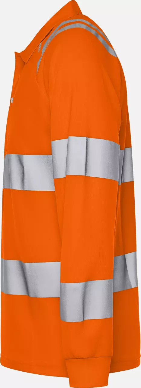 Fristads 301260-230, High Vis Long Sleeve Polo Shirt Class 3 7864 GPST, image 3, gallery thumbnail
