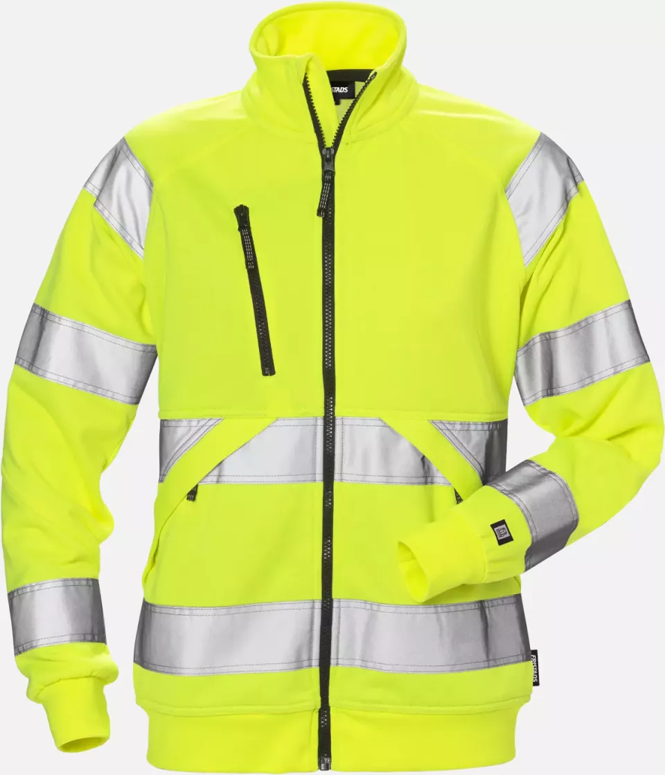 Fristads 126535-130, High Vis Ladies Sweat Jacket Class 3 7427 SHV, image 1, gallery thumbnail