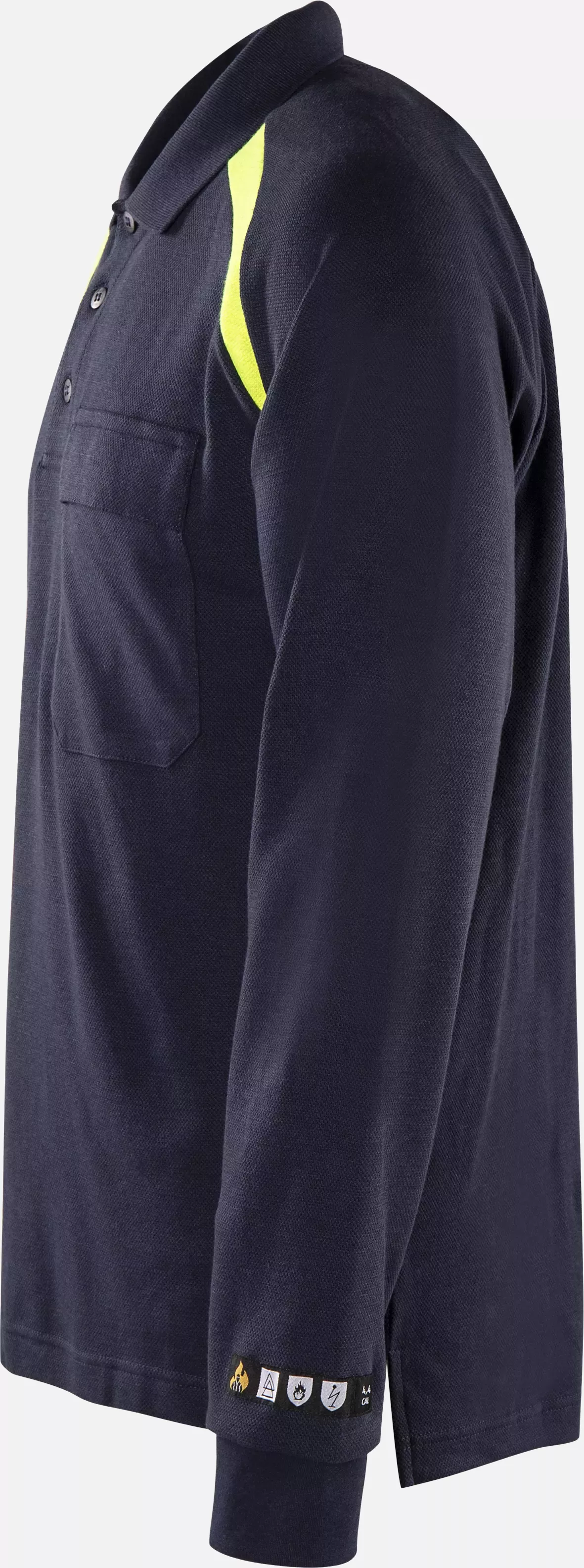 Fristads 100472-540, Flamestat Long Sleeve Polo Shirt 784 PFLA, image 3