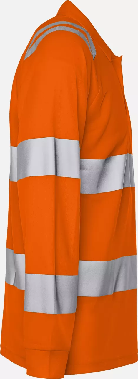 Fristads 301260-230, High Vis Long Sleeve Polo Shirt Class 3 7864 GPST, image 4, gallery thumbnail