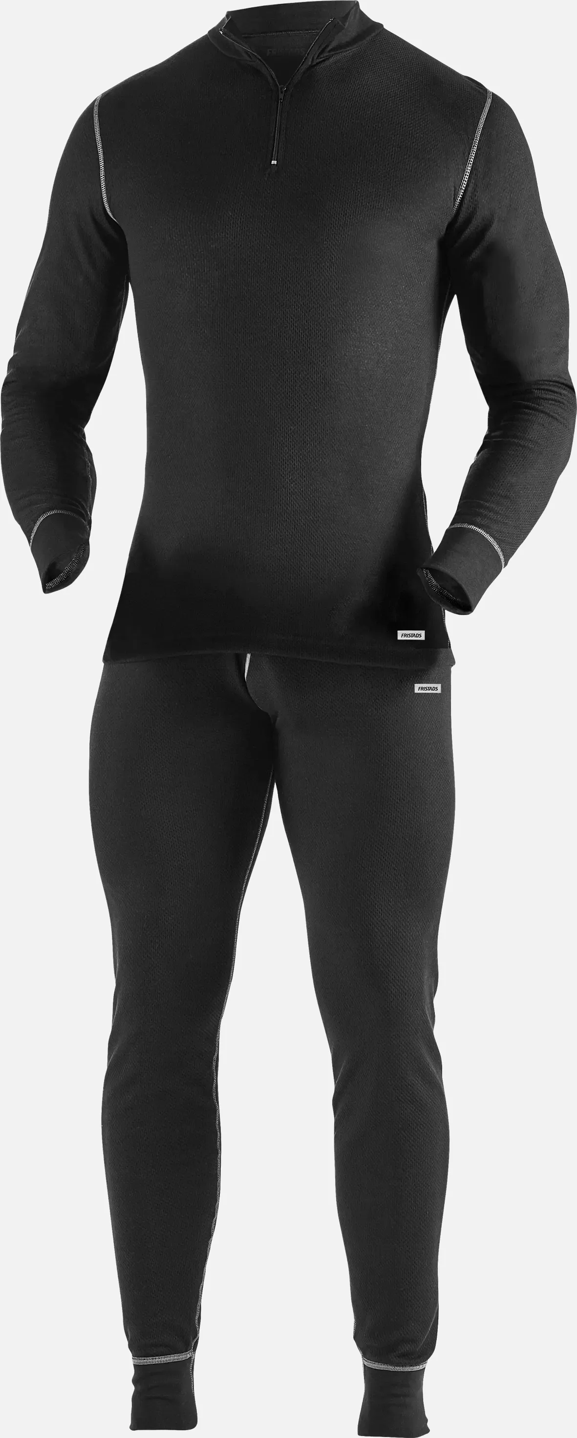 Fristads 127355-940, Zip T-Shirt Long Sleeve 789 OF, image 3