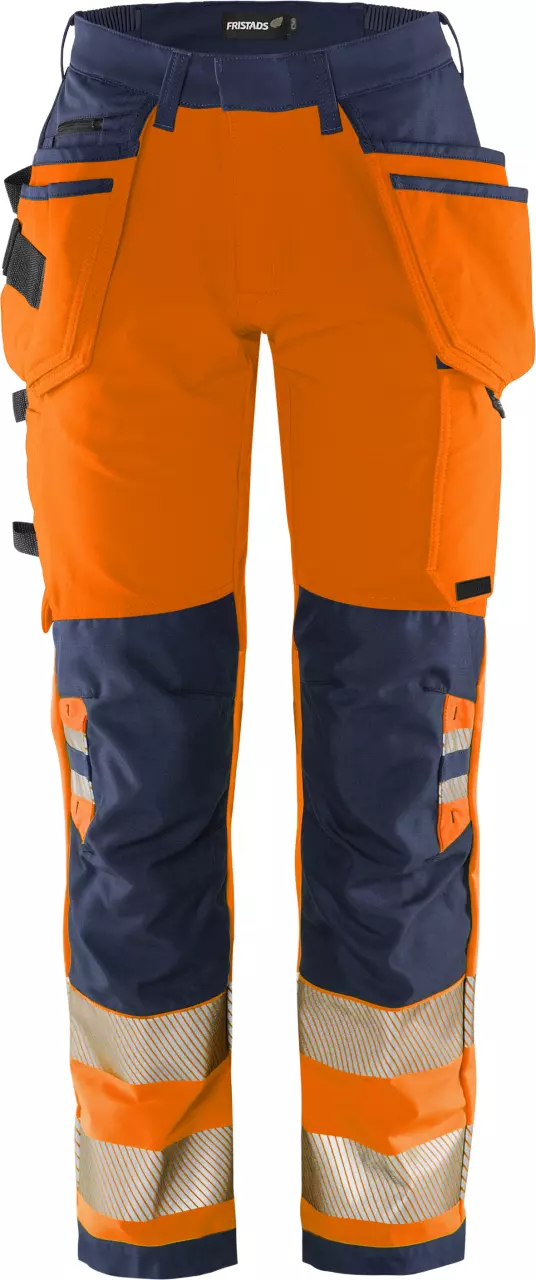 Fristads 134239-271, Green High Vis Handwerker Stretchhose Damen Klasse 2 2664 GSTP