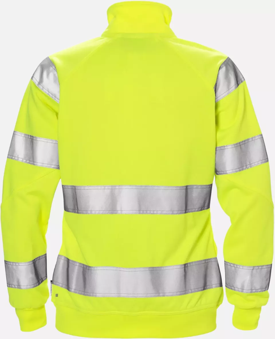Fristads 126535-130, High Vis Ladies Sweat Jacket Class 3 7427 SHV, image 2, gallery thumbnail
