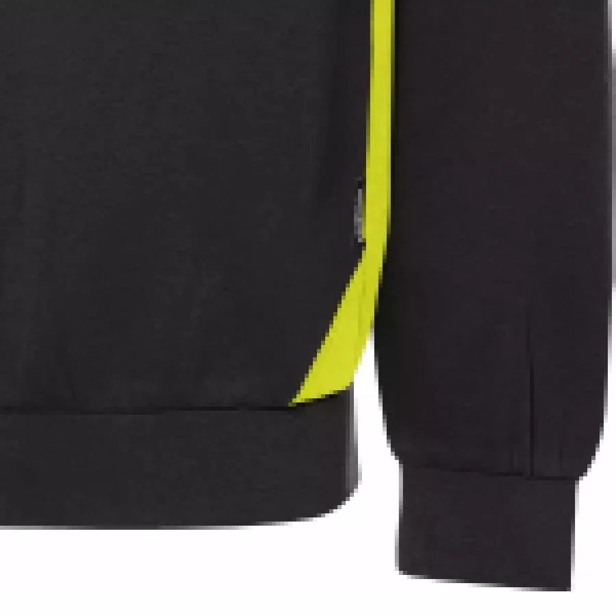 **Ribbed Cuffs on Sleeves and Hem** keep the sweatshirt snug and help retain warmth throughout the day.
