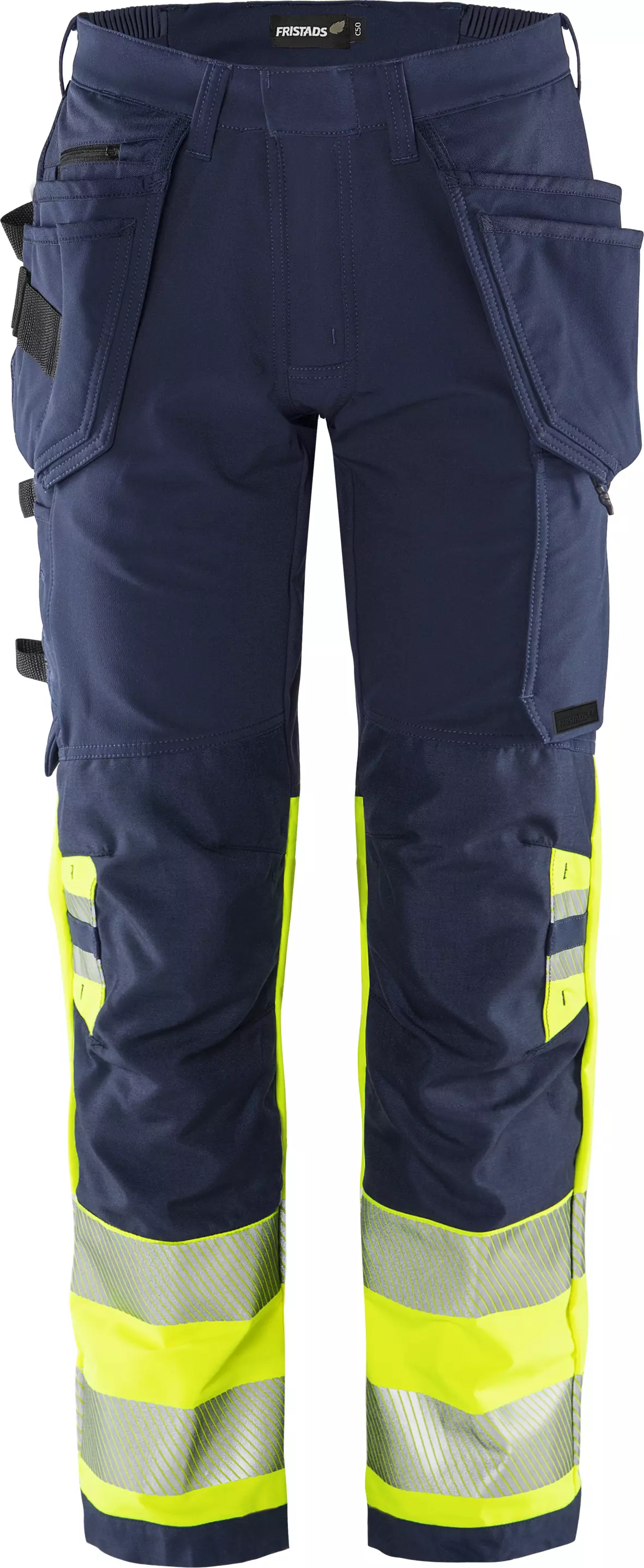 Fristads 134187-171, Green High Vis Craftsman Stretch Trousers Class 1 2643 GSTP, image 1