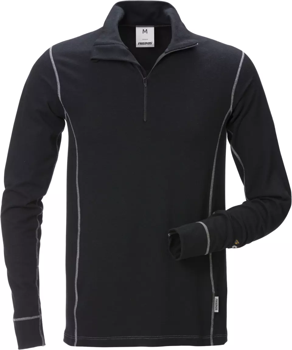 Fristads 121640-940, Flamestat Zipper-T-Shirt Langarm 7029 MOF, image 1, gallery thumbnail