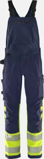 Fristads 134244-171, Green High Vis Stretch Bib Trousers Class 1 1032 GSTP, image 1, gallery thumbnail